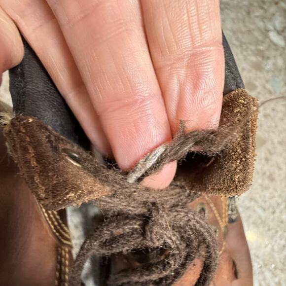 Justin Lace Up Kids Boots‎ 782Y Size 2.5D Brown Leather - Picture 14 of 14